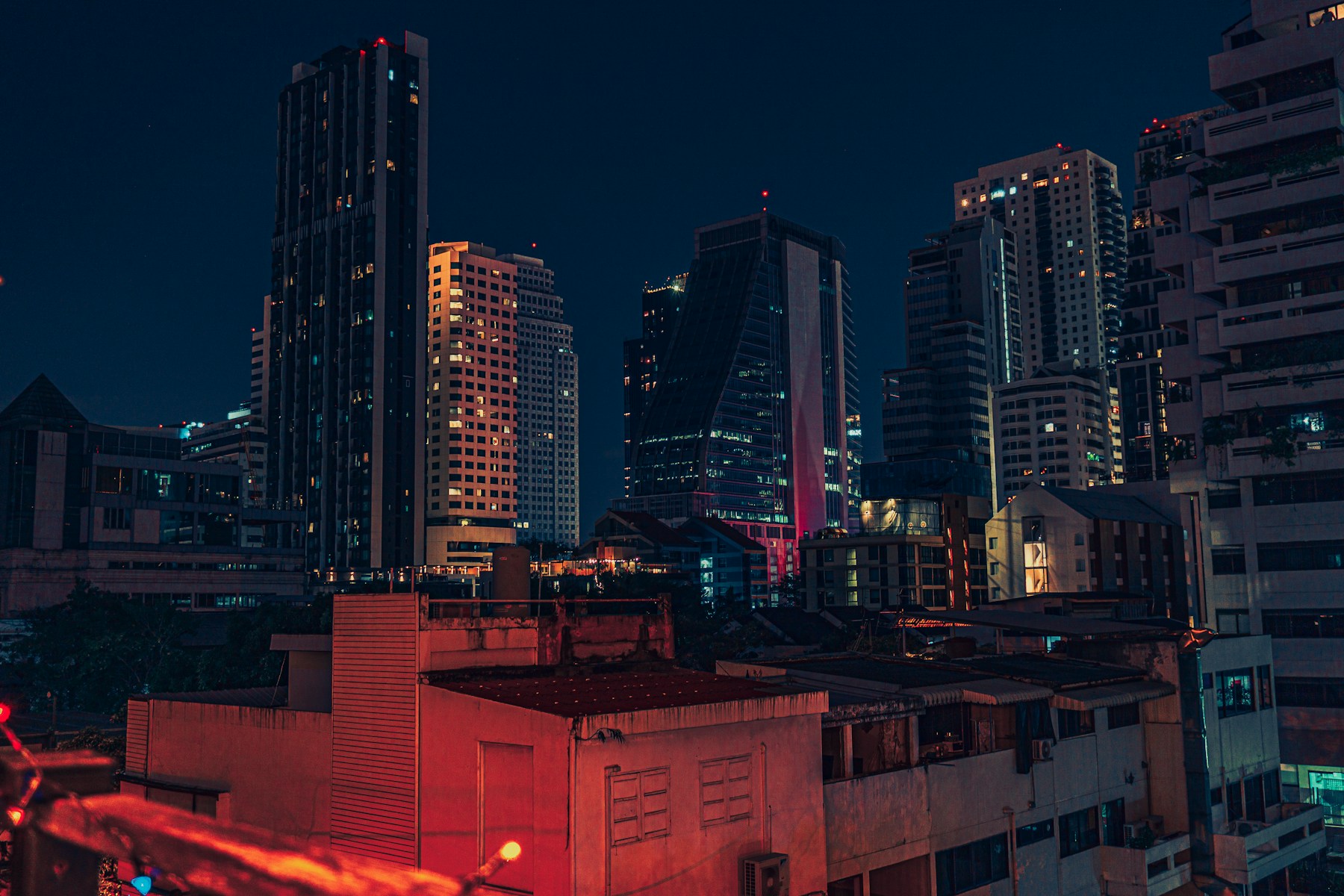 Bangkok skyline at night